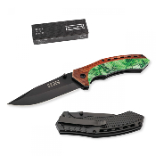 HE44011 - Couteau HERBERTZ CJH ABS Bois/Camo Vert 12 cm Inox Noir