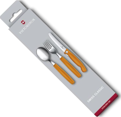 6.7192.F9- Set 3 Couverts VICTORINOX Swissclassic Orange Pliant