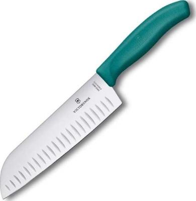 6.8524.17C1B - Couteau Santoku VICTORINOX SwissClassic 17cm Alvéolé Vert