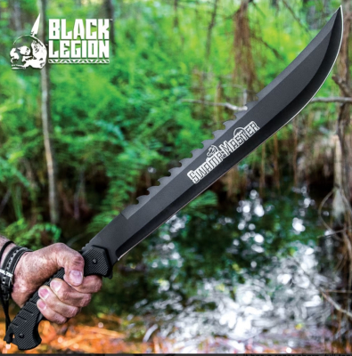 BV562 - Machette BLACK LEGION Swamp Master Machete Knife With Sheath
