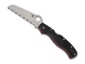 C14FSBKRD3 - Couteau SPYDERCO Rescue 3 Lightweight Thin Red Line Noir