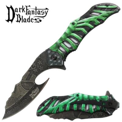 DF077GN - Couteau DARK FANTASY BLADES Ouverture Assistée Green