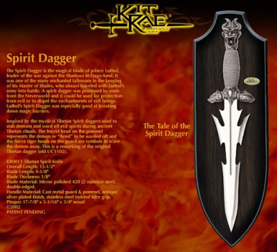 KR11 - Dague KIT RAE Fantasy Art Tibetan Spirit