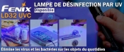 LD32UVC - Lampe de dsinfection FENIX UVC - 1200 lumens
