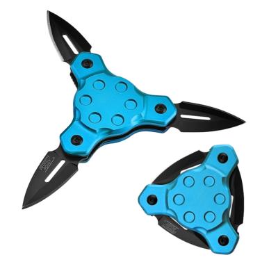 PPFTS4 - Etoile à Lancer / Shuriken Pliante PERFECT POINT Bleu 