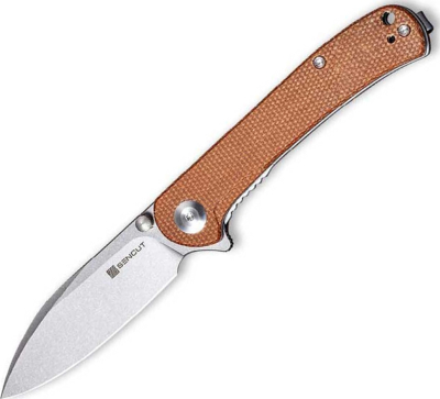 SA03D - Couteau SENCUT Scepter Micarta Marron