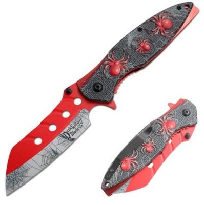 SPIDER2RD - Couteau DARK FANTASY BLADE Ouverture Assistée Spider Red  