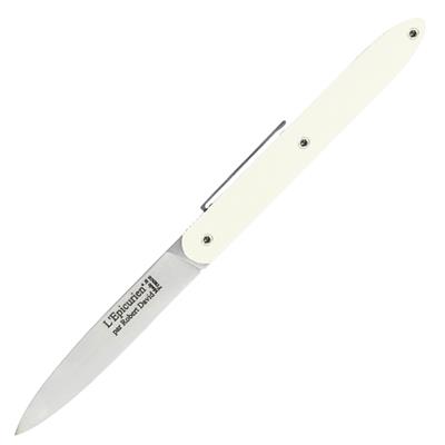DE0112ACB - Couteau ROBERT DAVID L'épicurien manche acrylique blanc