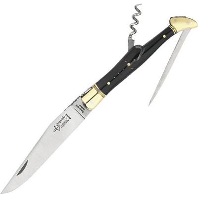 GD1792 - Couteau Laguiole G.DAVID 3 Pièces Corne Mitres Laiton 12 cm