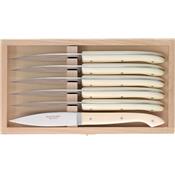 3221 - COFFRET 6 COUTEAUX STEAK CLAUDE DOZORME LE CAPUCIN CREME