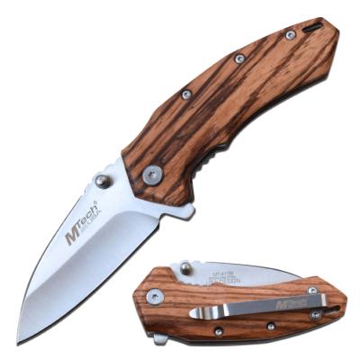 MTA1158ZW - MTECH USA Spring Assisted Knife ZebraWood