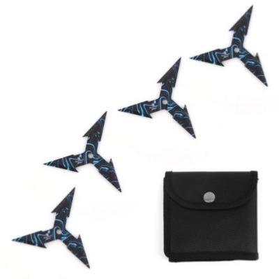 SETSTAR2 - Ensemble de 4 Etoiles à lancer Noir avec Etui 