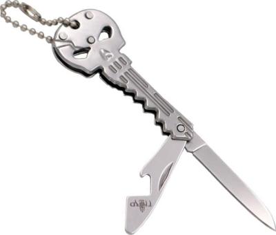 TH.10260CR - Couteau Clé THIRD Tête de Mort Inox 6 cm