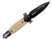 TH.N120N - Pliant THIRD Templier Hêtre 11 cm Inox Noir