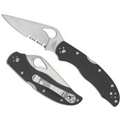 BY01GPS2 - Couteau SPYDERCO Byrd Knife Harrier 2 Noir Semi dentée