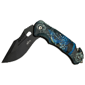 MUA116N - Couteau MASTER USA Linerlock A/O Dragon Bleu