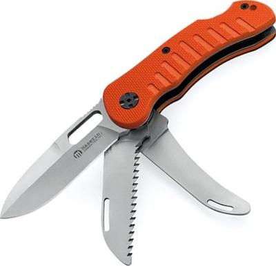 MAS131.3G10A - Couteau de Chasse MASERIN Jager 3 Pices G10 Orange