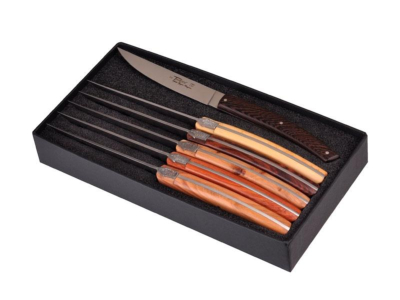 6877 - Coffret 6 Couteaux Le Thiers GOYON CHAZEAU Pirou Bois Assortis