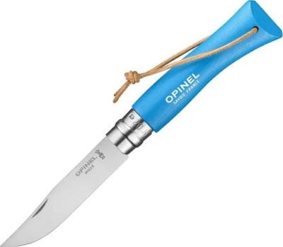 OP002206 - Couteau OPINEL Baroudeur N° 7 VRI Cyan à Lacet