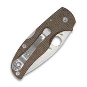 C41MPCW5 - Couteau SPYDERCO Native 5 CPM Cru-Wear Brown Canvas Micarta