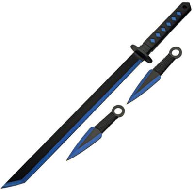 CN926971BL - Set Epée Ninja et Couteaux à Lancer Cyber Blue