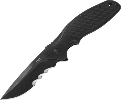 CRK800KKP - Couteau CRKT Shenanigan Black Veff Serrations