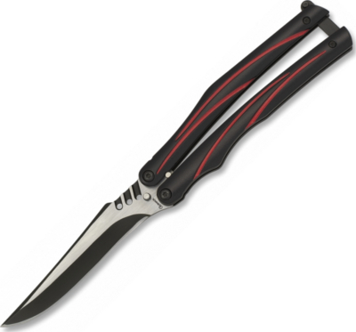 CP02136 - Couteau Papillon ALBAINOX Noir/Rouge
