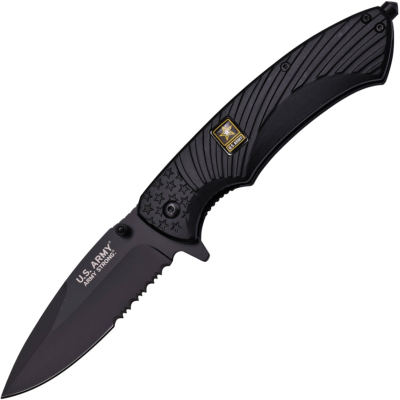 AA1025BS - Couteau US ARMY STRONG Star & Stripes Linerlock A/O Noir