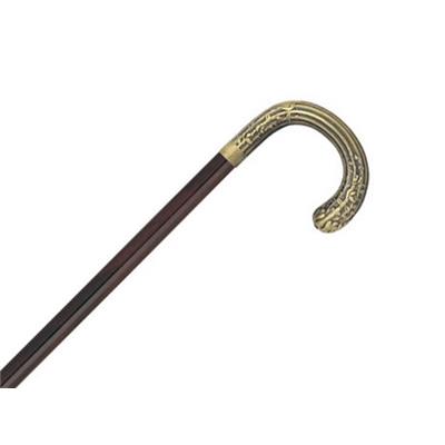 408 - Canne épée courbe vieux bronze HERDEGEN
