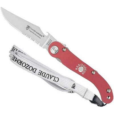 4930R - Couteau CLAUDE DOZORME Laguiole Baroudeur Alu Rouge 12 cm Inox