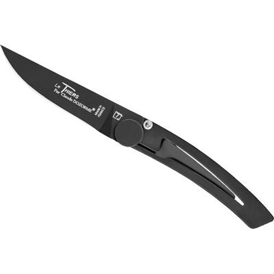 4941N - Couteau CLAUDE DOZORME Le Thiers Liner Lock 10,5 cm Tout Inox Noir