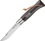 OP002211 - Couteau OPINEL Baroudeur N 8 VRI Noir brun  Lacet