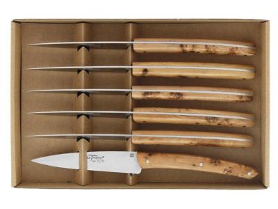 BJB.1037TC - Coffret 6 Couteaux de Table BJB Le Thiers Campagne Genevrier