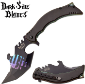 DSA087RB - Couteau DARK SIDE BLADES Rainbow Skull