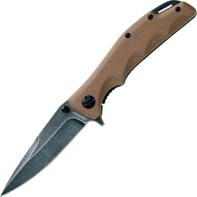 FE.025 - Couteau FOX EDGE Mandatory Fun G10 Brun Blackwash