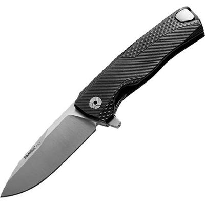 ROKABS - Couteau LION STEEL Rok Aluminium Noir avec Clip