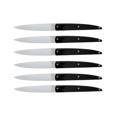 23802 - Coffret de 6 couteaux Table G DAVID Noir 23 cm