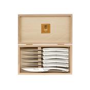 3241 - COFFRET 6 COUTEAUX LE THIERS STEAK DOZORME KRION BLANC