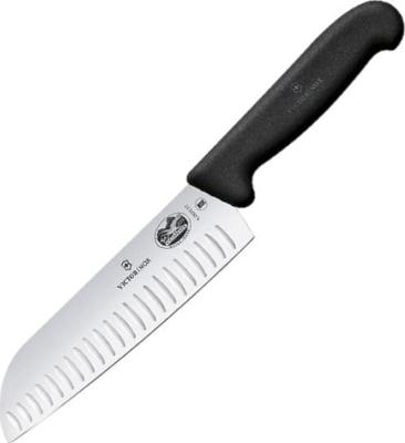 5.2523.17 - Couteau Santoku VICTORINOX 17 cm Alvéolé Noir