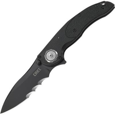 CR5406K - Couteau CRKT Linchpin Noir Semi Dentée