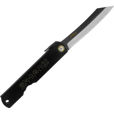 916N - Couteau HIGONOKAMI Luxe Noir 10 cm Carbone