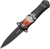 300569FP - Couteau RITE EDGE Skull Linerlock A/O Flame