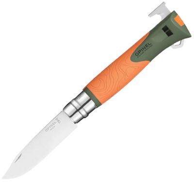 OP002454 - Couteau OPINEL N°12 Explore avec Tire-Tique Orange/Kaki