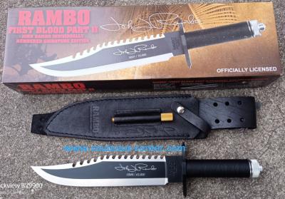 RB9424 - Poignard RAMBO II First Blood John Rambo Signature Licence Officielle