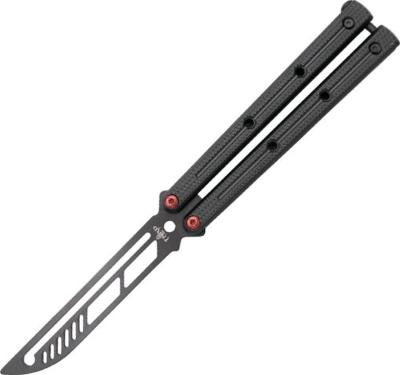 TH.K2921N - Couteau Papillon d'Entraînement THIRD Alu Noir 12,5 cm Inox