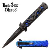 DSA081BL - Couteau DARK SIDE BLADES Dragon Skin Linerlock A/O Blue