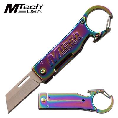 MT1171RB - Couteau MTECH USA Mousqueton Rainbow