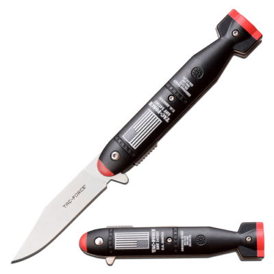 TF1039LFG - Couteau TAC FORCE Flag Linerlock A/O Black