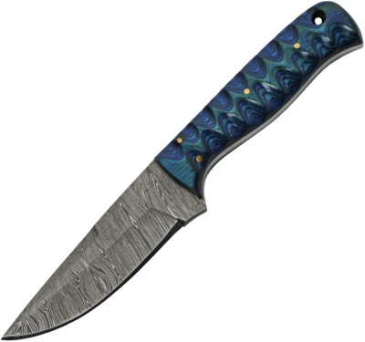 DM1290 - Couteau Fixe DAMASCUS Exotic Hunter Blue 