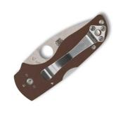 C230MBGPBN15V - Couteau SPYDERCO Lil' Native Mid Back Lock Brown G-10 CPM 15V Sprint Run 